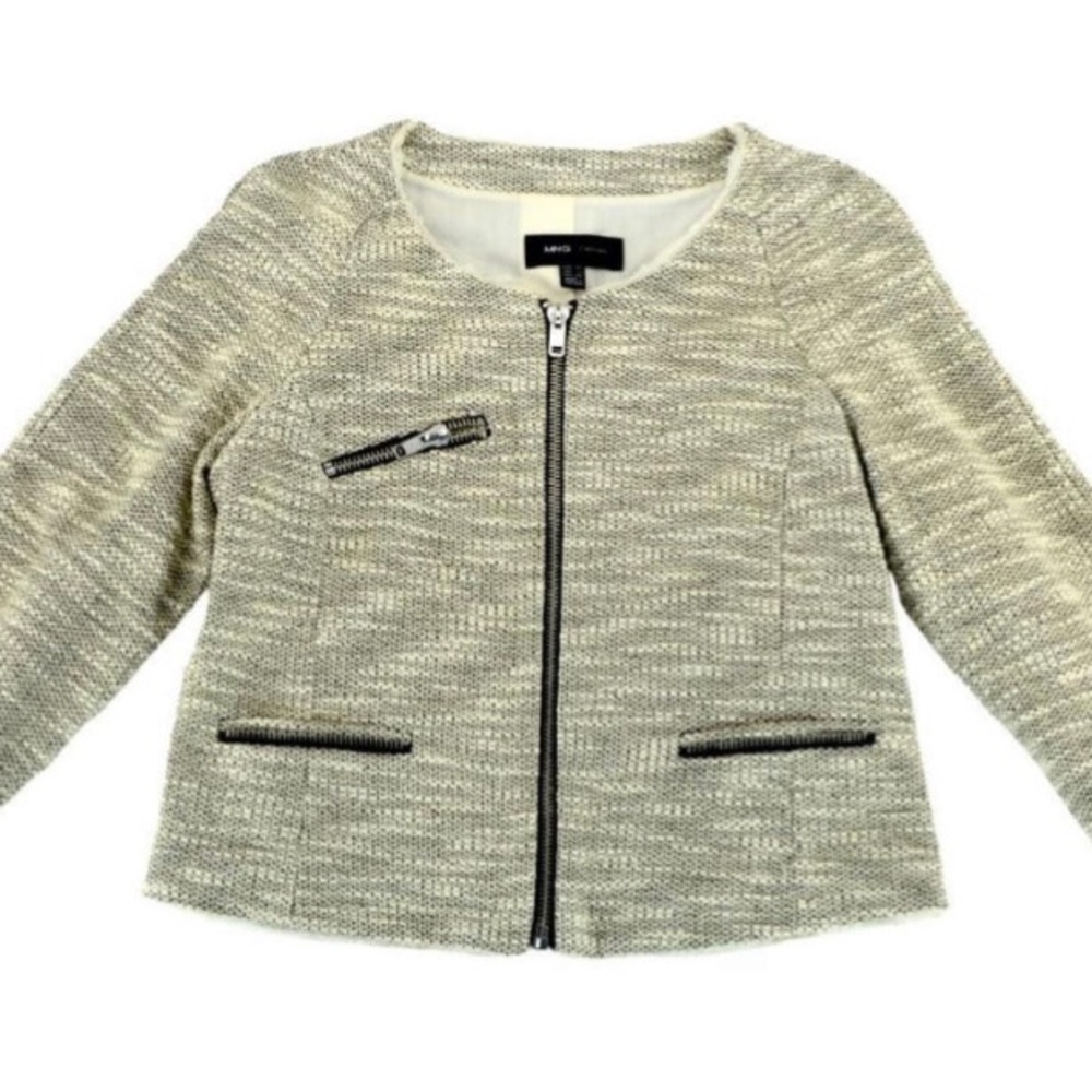 MNG Casual- Tweed Pattern Casual Jacket